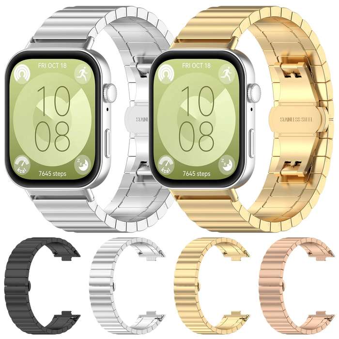 For Huawei Band 10 / 9 / 8 14mm xDfind One-bead Bamboo Solid Stainless Steel Watch Band(Silver)