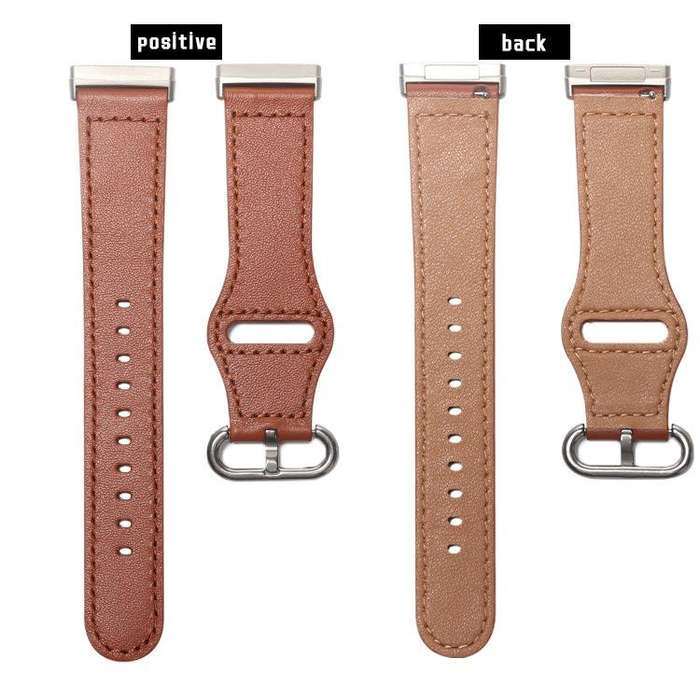 For Fitbit Versa 3 / 4 / Sense 2 Classic Buckle Genuine Leather Watch Band(Chocolate Color)