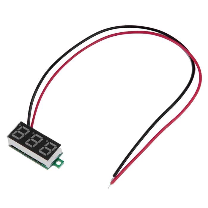 10 PCS 0.36 inch 2 Wires Digital Voltage Meter, Color Light Display, Measure Voltage: DC 2.5-30V (Re