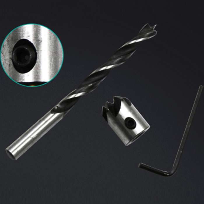 4 in 1 Woodworking Countersink Chamfer Three-Pointed High-Speed Steel Drill Bits Set, 3-6mm