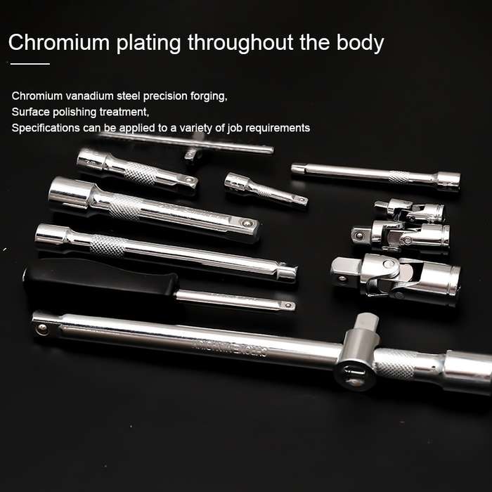94 In 1 Multi-function Car Repair Combination Toolbox Ratchet Wrench Set
