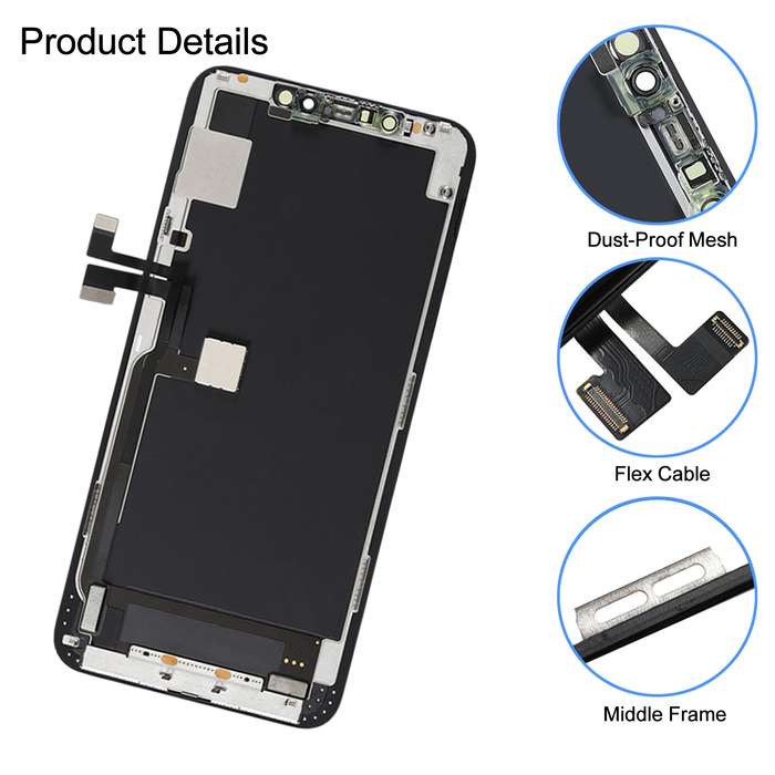 GX OLED Screen with Frame for iPhone 11 Pro Max(Black)