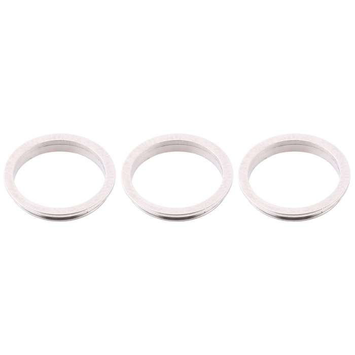 3 PCS Rear Camera Glass Lens Metal Protector Hoop Ring for iPhone 12 Pro(Graphite)