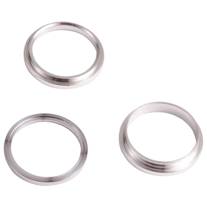 3 PCS Rear Camera Glass Lens Metal Outside Protector Hoop Ring for iPhone 13 Pro(Gold)