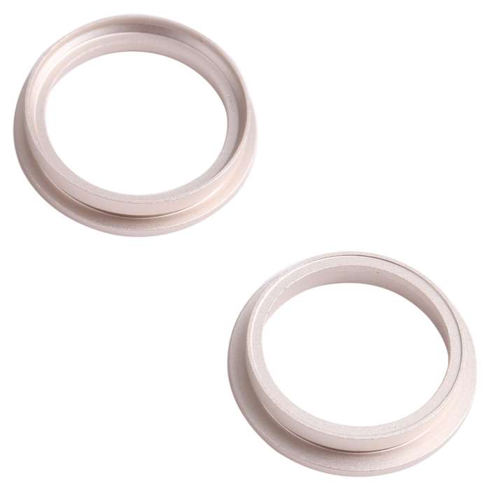 2 PCS Rear Camera Glass Lens Metal Outside Protector Hoop Ring for iPhone 13 mini(White)
