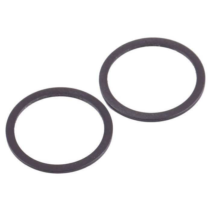 2 PCS Rear Camera Glass Lens Metal Protector Hoop Ring for iPhone 12 Mini(White)