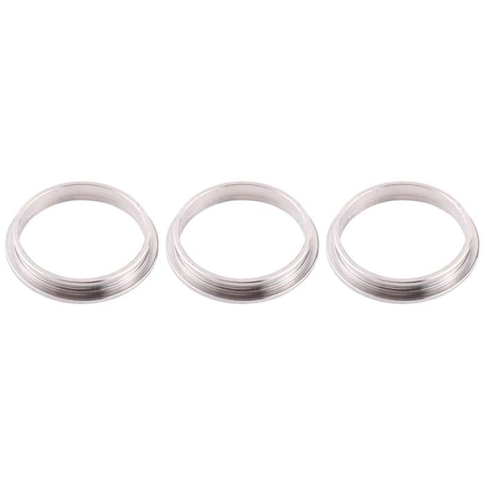 3 PCS Rear Camera Glass Lens Metal Protector Hoop Ring for iPhone 12 Pro Max(Graphite)