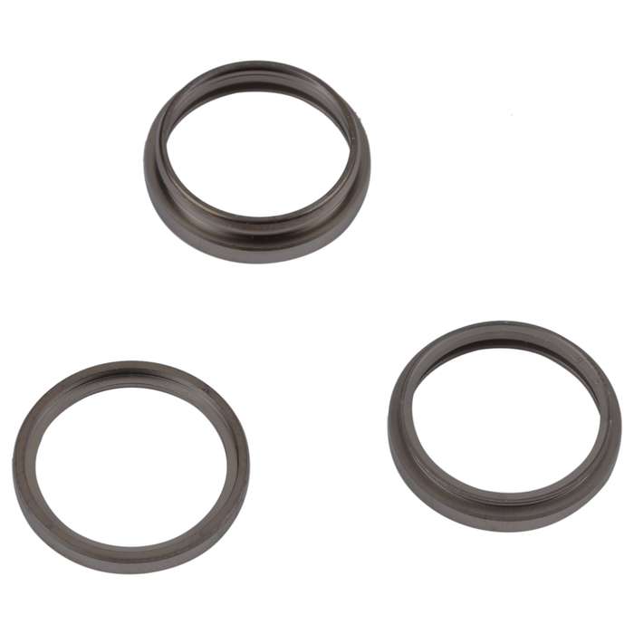 For iPhone 14 Pro 3PCS Rear Camera Glass Lens Metal Outside Protector Hoop Ring(Black)