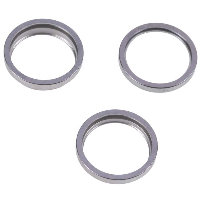 For iPhone 14 Pro 3PCS Rear Camera Glass Lens Metal Outside Protector Hoop Ring(Black)