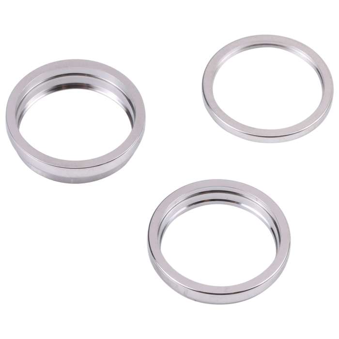 For iPhone 14 Pro 3PCS Rear Camera Glass Lens Metal Outside Protector Hoop Ring(Black)