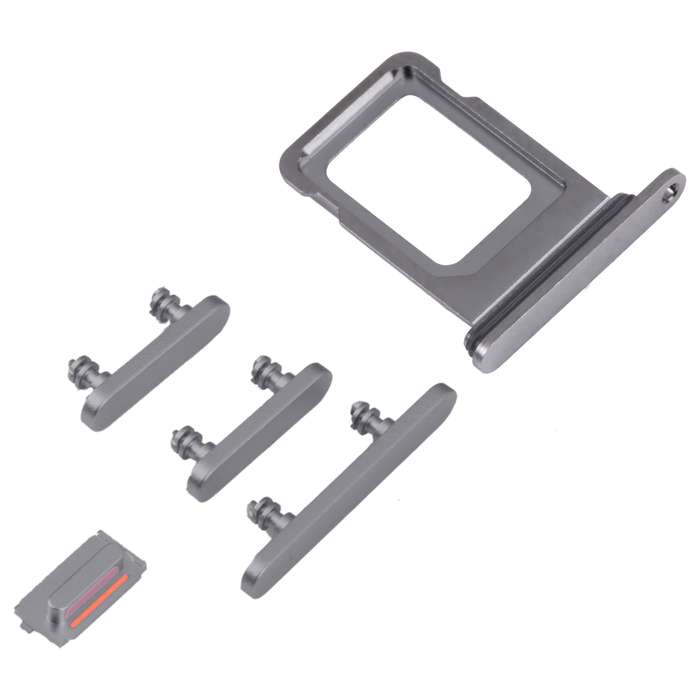 SIM Card Tray + SIM Card Tray + Side Keys for iPhone 14 Pro (Black)
