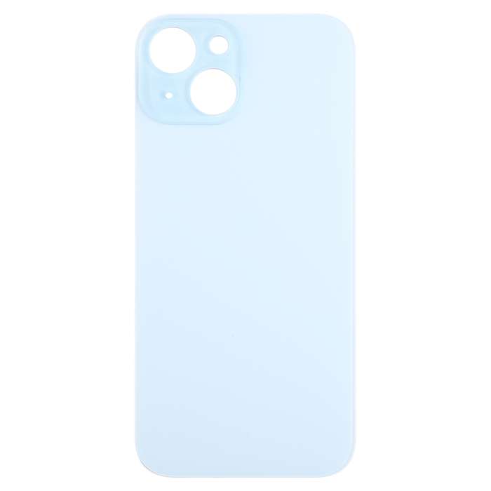 For iPhone 15 Easy Replacement Big Camera Hole Glass Back Battery Cover(Black)
