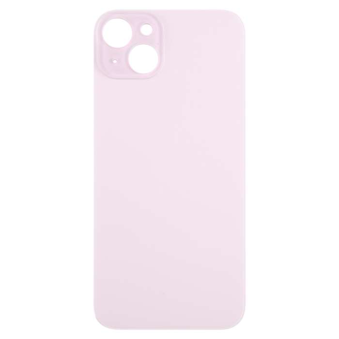 For iPhone 15 Plus Easy Replacement Big Camera Hole Glass Back Battery Cover(Yellow)