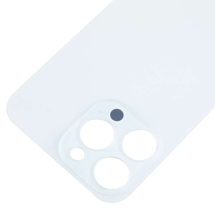 For iPhone 15 Pro Max Easy Replacement Big Camera Hole Glass Back Battery Cover(White)