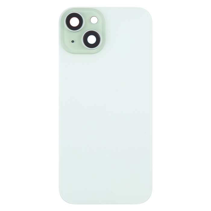 For iPhone 15 Plus Battery Back Cover with Camera Lens Cover + MagSafe Magnet(Blue)