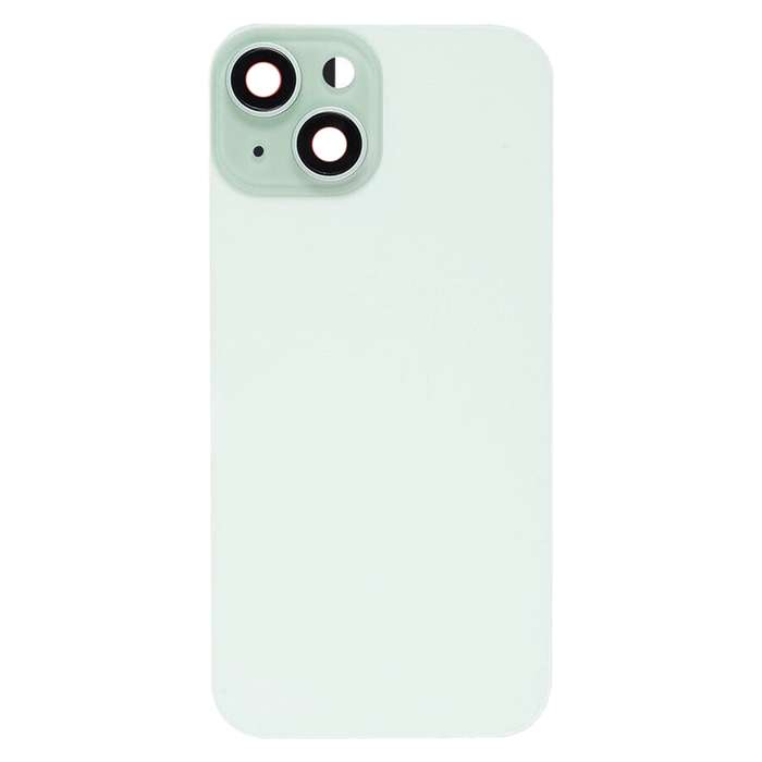 For iPhone 15 Glass Battery Back Cover with Flash Bracket + Wireless Charging Module(Black)