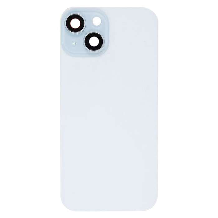 For iPhone 15 Glass Battery Back Cover with Flash Bracket + Wireless Charging Module(Black)