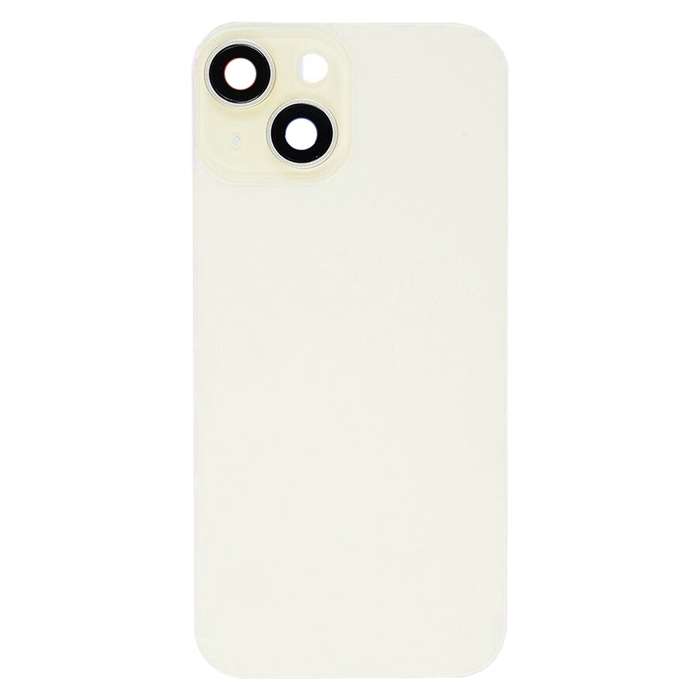 For iPhone 15 Glass Battery Back Cover with Flash Bracket + Wireless Charging Module(Black)