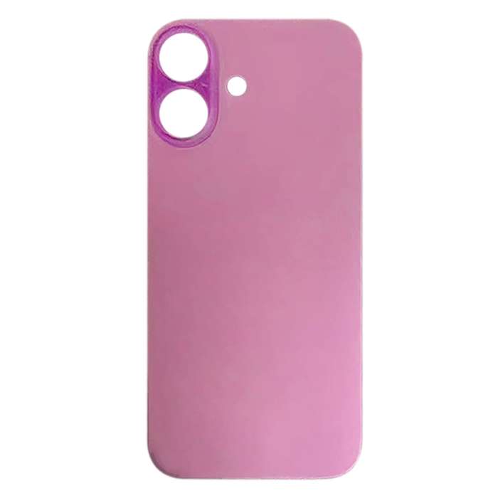 For iPhone 16 Plus Easy Replacement Big Camera Hole Glass Back Battery Cover(Blue)
