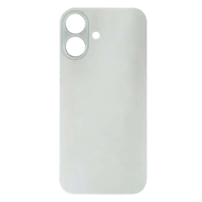 For iPhone 16 Plus Easy Replacement Big Camera Hole Glass Back Battery Cover(Blue)
