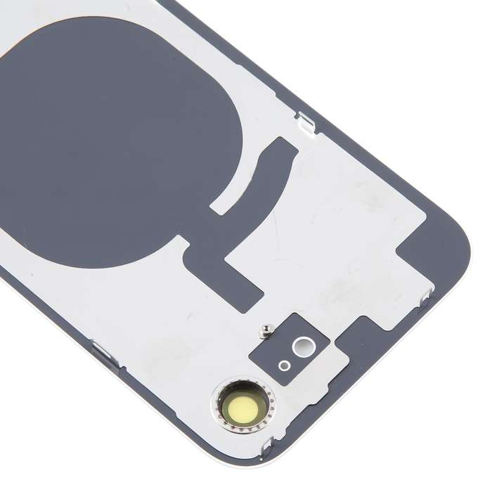 For iPhone 16e Glass Battery Back Cover with Camera Lens Cover(Black)