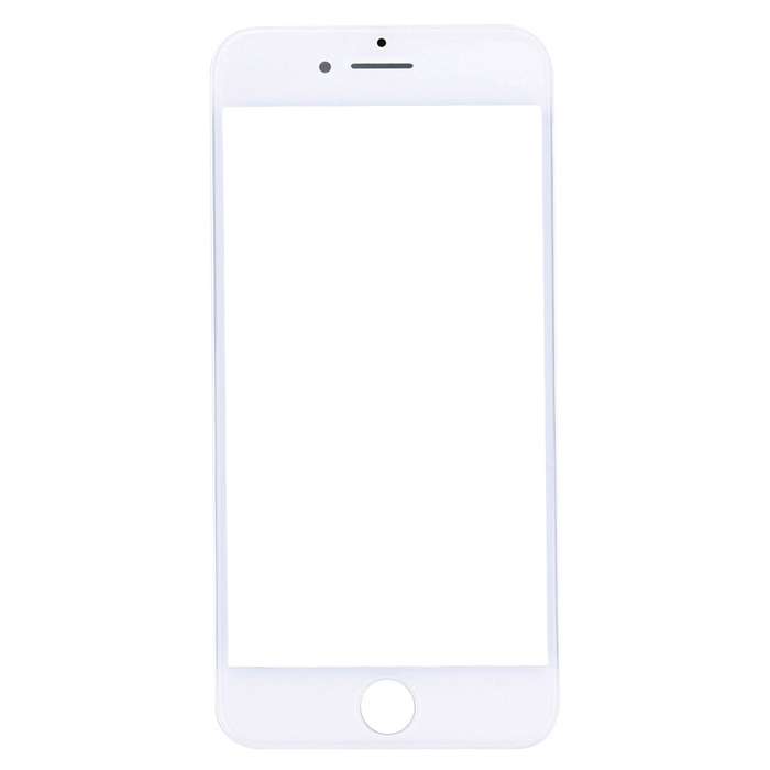 Front Screen Outer Glass Lens with Front LCD Screen Bezel Frame for iPhone 7 (White)