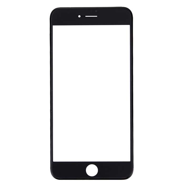 Front Screen Outer Glass Lens with Front LCD Screen Bezel Frame for iPhone 7 (Black)