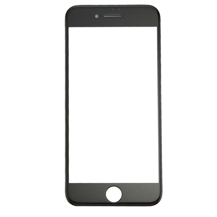 Front Screen Outer Glass Lens with Front LCD Screen Bezel Frame for iPhone 8(Black)