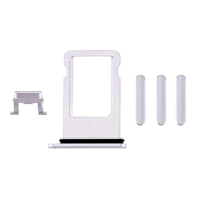 Card Tray + Volume Control Key + Power Button + Mute Switch Vibrator Key for iPhone 8 (Gold)