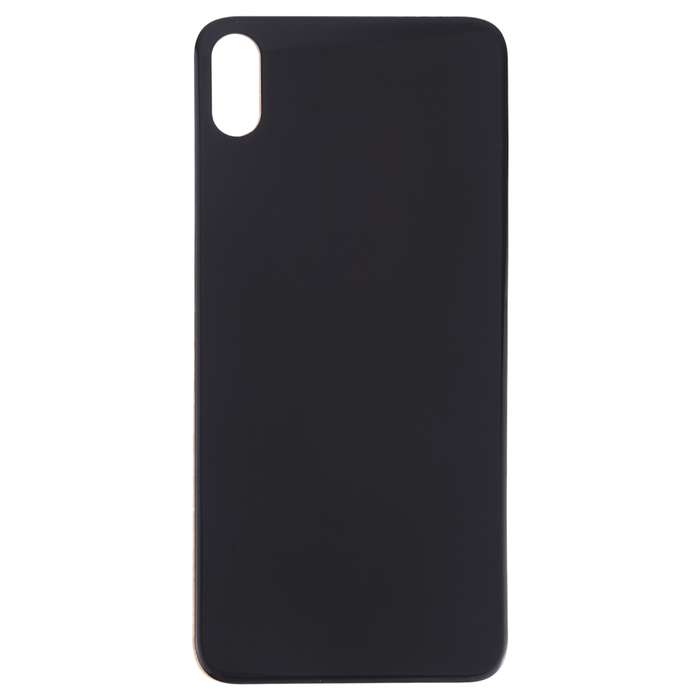 Easy Replacement Big Camera Hole Glass Back Battery Cover with Adhesive for iPhone X(Black)