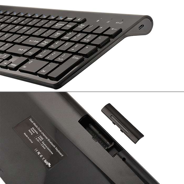 K368 Dual Mode Dual Channel 102 Keys Wireless Bluetooth Keyboard for Laptop, Notebook, Tablet and Sm