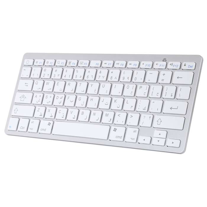 WB-8022 Ultra-thin Wireless Bluetooth Keyboard, Arabic Keys(Silver)