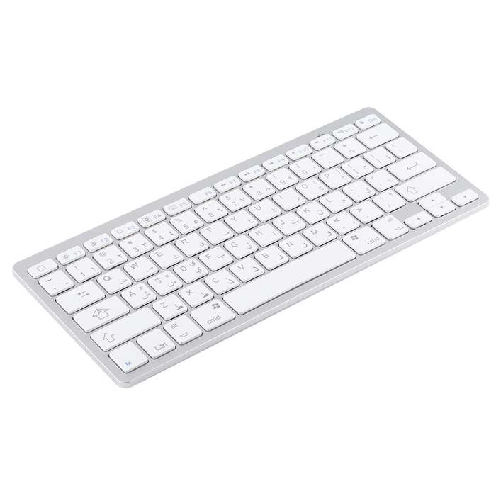 WB-8022 Ultra-thin Wireless Bluetooth Keyboard, Arabic Keys(Silver)