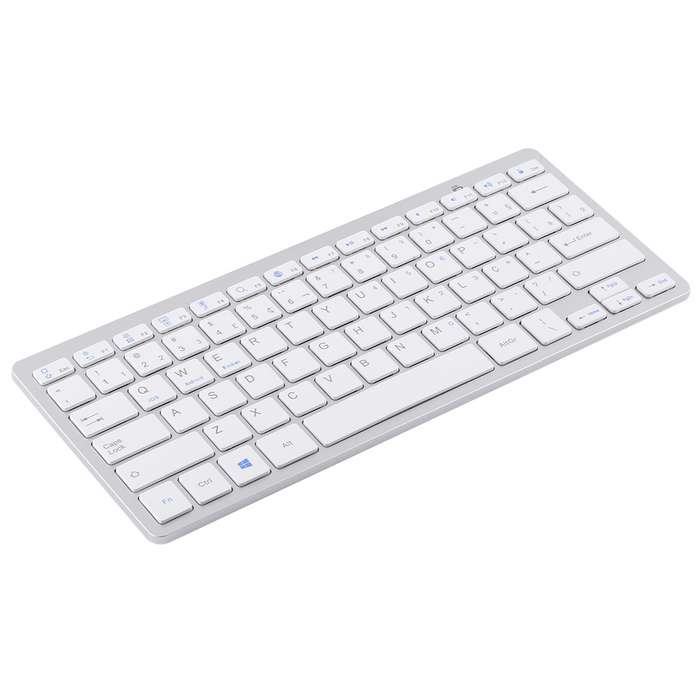 WB-8022 Ultra-thin Wireless Bluetooth Keyboard, Portuguese Keys(Silver)