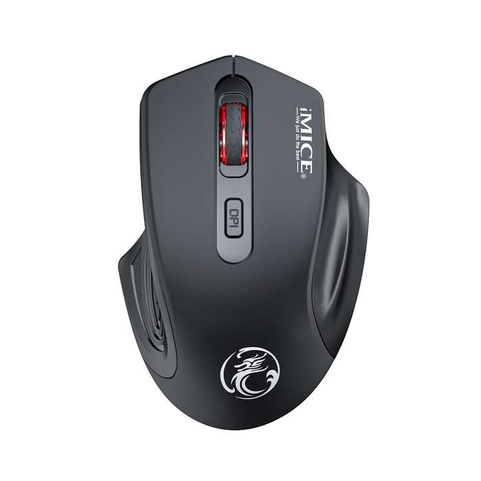 iMICE G-1800 Rechargeable 4 Buttons 1600 DPI 2.4GHz Silent Wireless Mouse for Computer PC Laptop(Bl