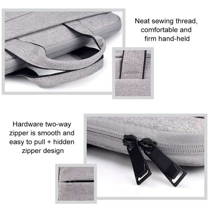 ST03S 15.6 inch Double Side Pockets Wearable Oxford Cloth Soft Handle Portable Laptop Tablet Bag(Na