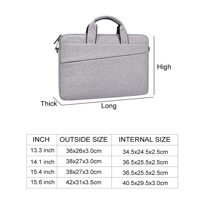 ST03S 15.6 inch Double Side Pockets Wearable Oxford Cloth Soft Handle Portable Laptop Tablet Bag(Na