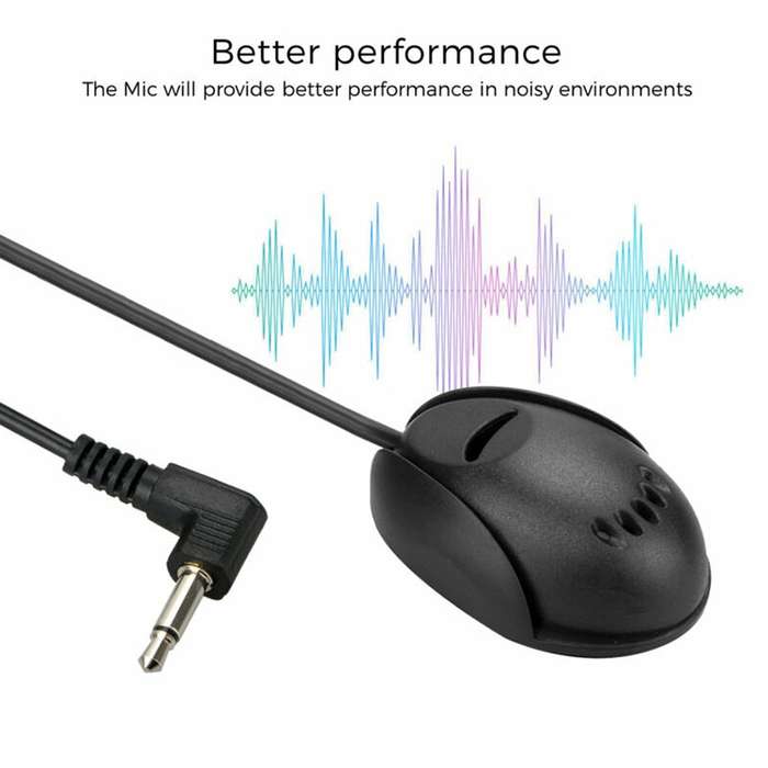 ZJ010MR Mono 3.5mm Angle Head Plug Car Navigation GPS Speaker External Paste Bluetooth Microphone, L