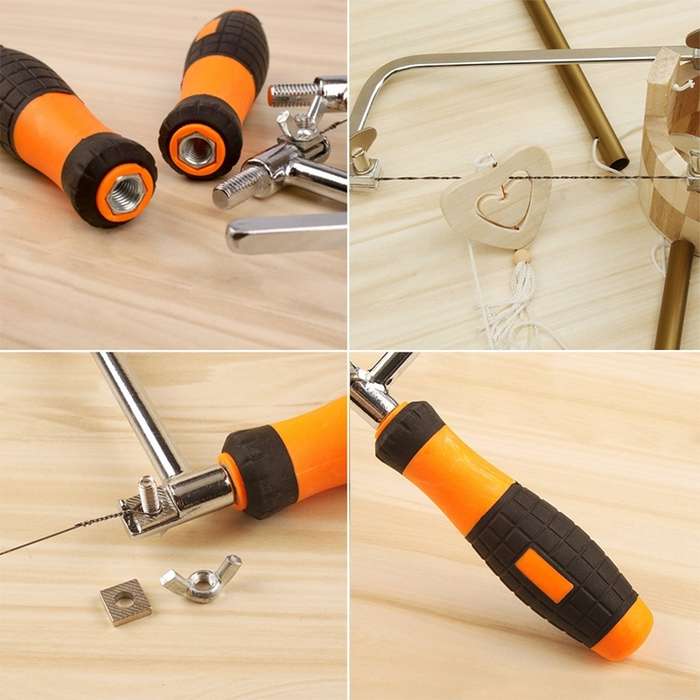 U Shape Hacksaw with Blades for Metal / Wood / Plastic Tube / Wire DIY Hand Tool Portable Woodworkin