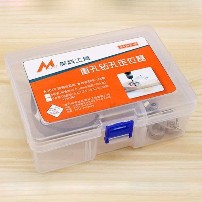 8 in 1 Drill Guide Vertical Pocket Hole Jig 5/6/7/8/9/10/12mm Drill Bit Hole Locator Stainless Steel