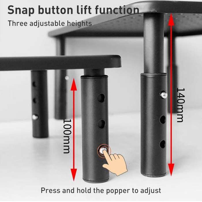 Lenovo ThinkPad GM200 Laptop Stand Monitor Elevated Stand with Phone Holder & Storage Basket