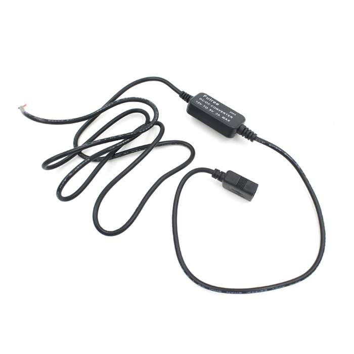 Car Motorcycle Single USB Car Charger DC 12V To 5V 3A Power Adapter for Car GPS Tracker DVR, Length: