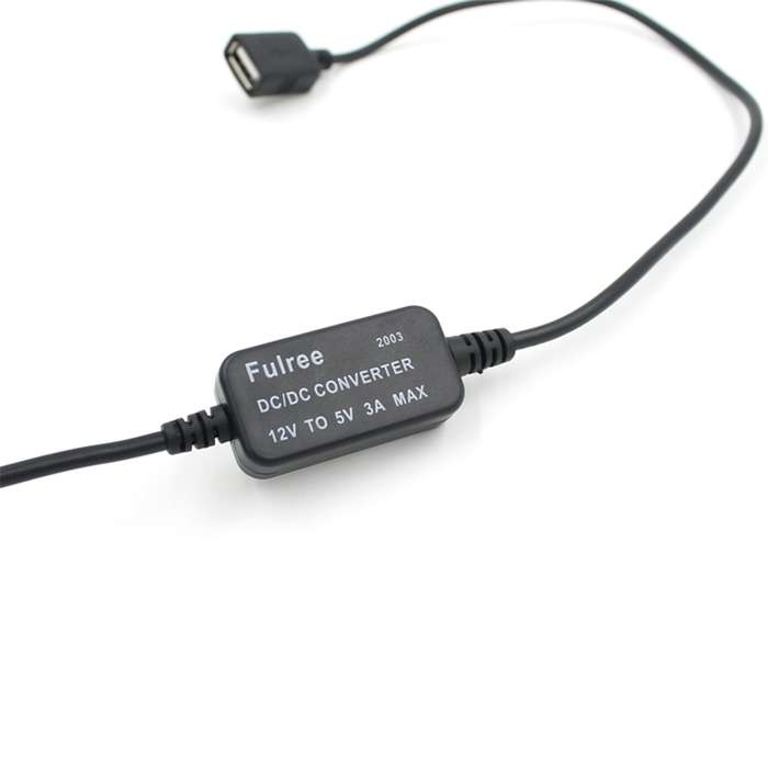 Car Motorcycle Single USB Car Charger DC 12V To 5V 3A Power Adapter for Car GPS Tracker DVR, Length: