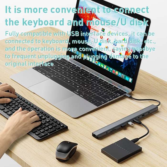 BYL-2212 10 in 1 USB-C / Type-C HUB Adapter