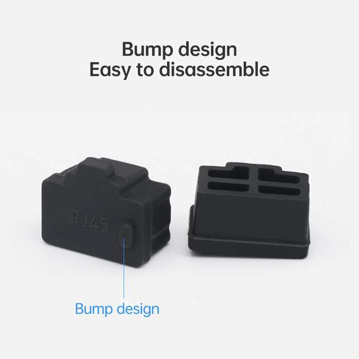 20 PCS Silicone Anti-Dust Plugs for RJ45 Port(Transparent)