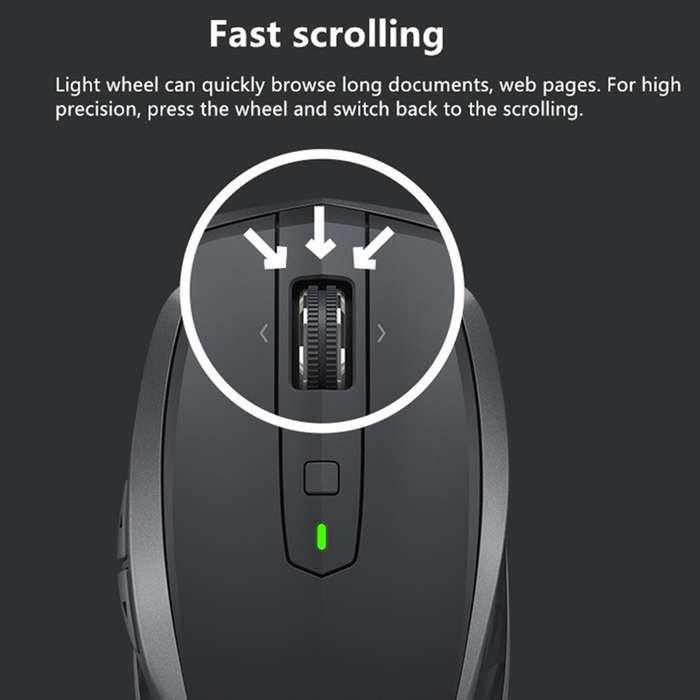Logitech MX Anywhere 2S 4000DPI Bluetooth + Unifying Dual-mode Rechargeable Symmetrical Design Wirel