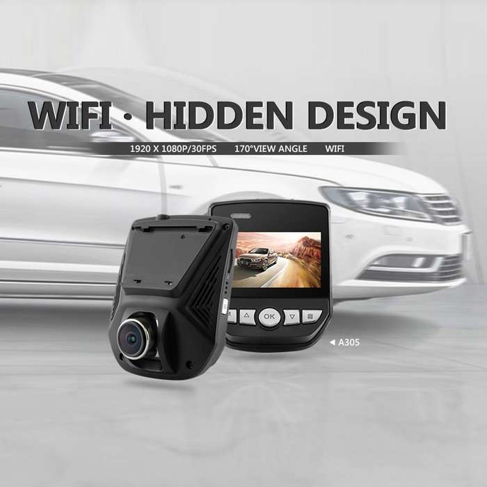 A305 Car DVR Camera 2.45 inch IPS Screen Full HD 1080P 170 Degree Wide Angle Viewing, Support Motion