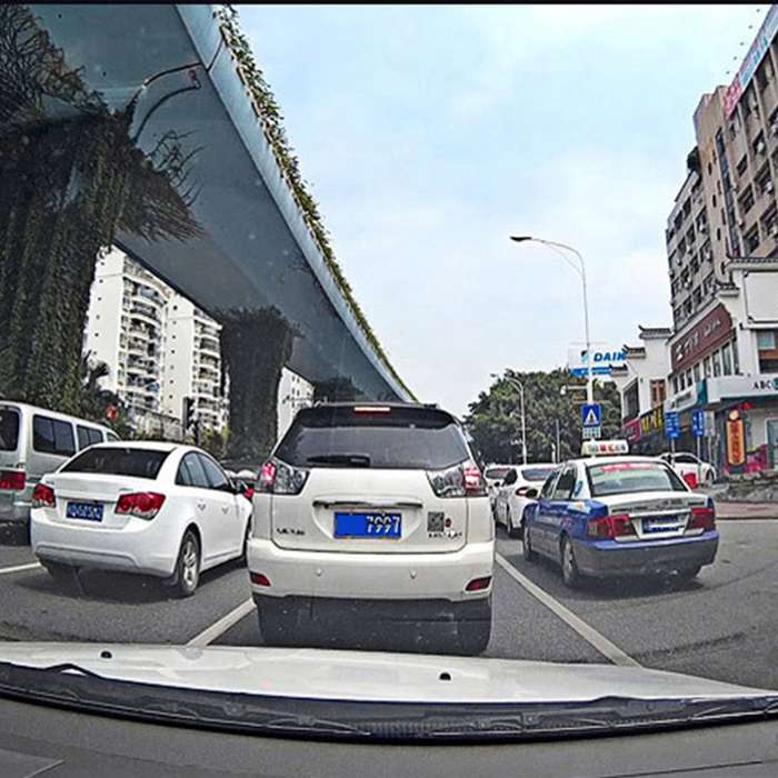 Left Screen Display Rearview Mirror Vehicle DVR, Allwinner Programs, 2 x Cameras 1080P HD 140 Degree