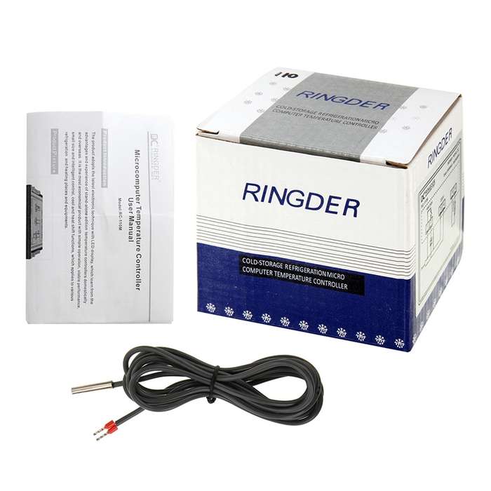 RC-210M Digital LCD Temperature Controller Thermocouple Thermostat Regulator with Sensor Termometer,
