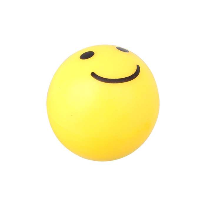 Universal 8mm Smiling Face Pattern Ball Style Plastic Car Tire Valve Caps, Pack of 4